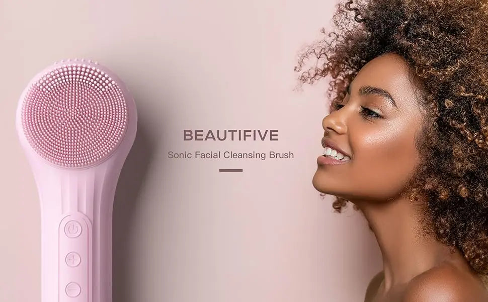 Sonic Waterproof Facial Cleansing Brush – Rechargeable & Exfoliating