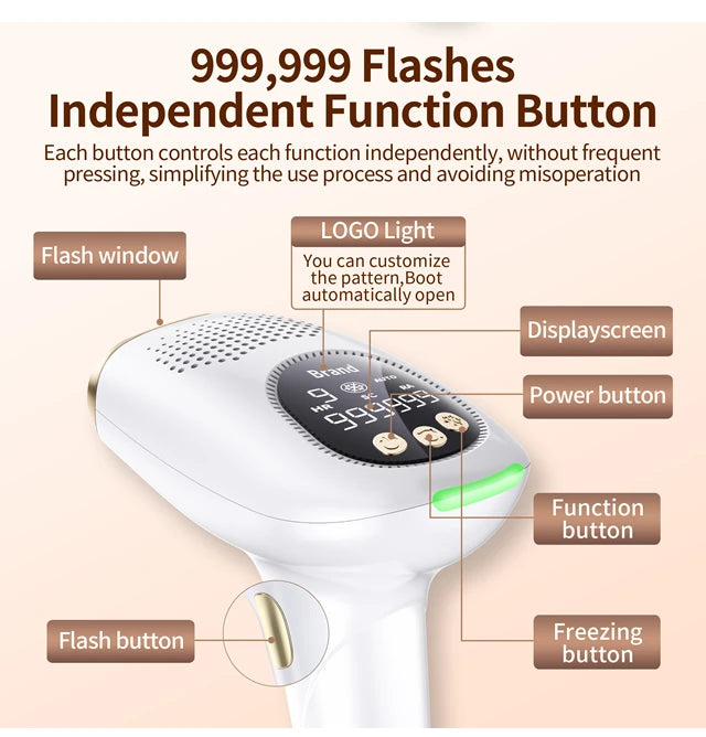 Bikini IPL 999999 Flashes Depilator: