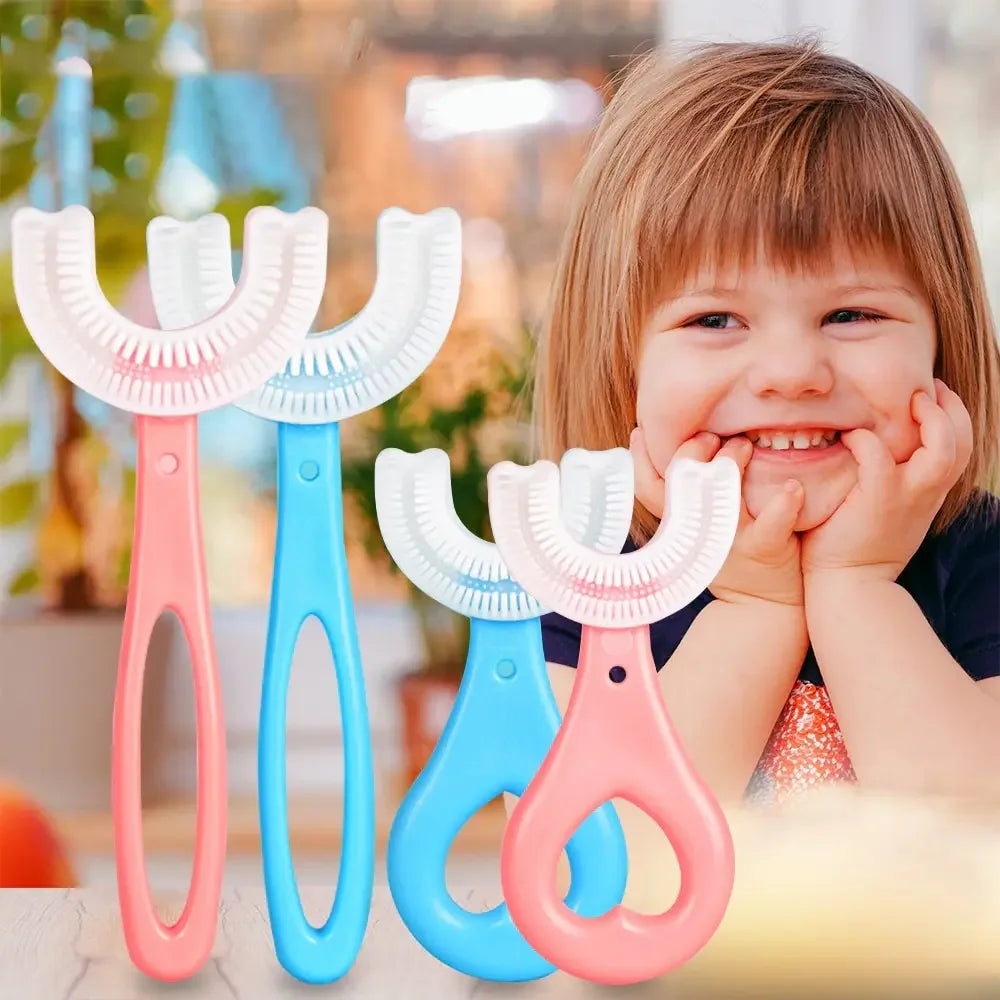 360° U-Shaped Silicone Toothbrush for Kids