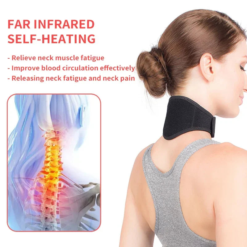 Tourmaline Neck Brace – Self-Heating Neck Wrap Band: