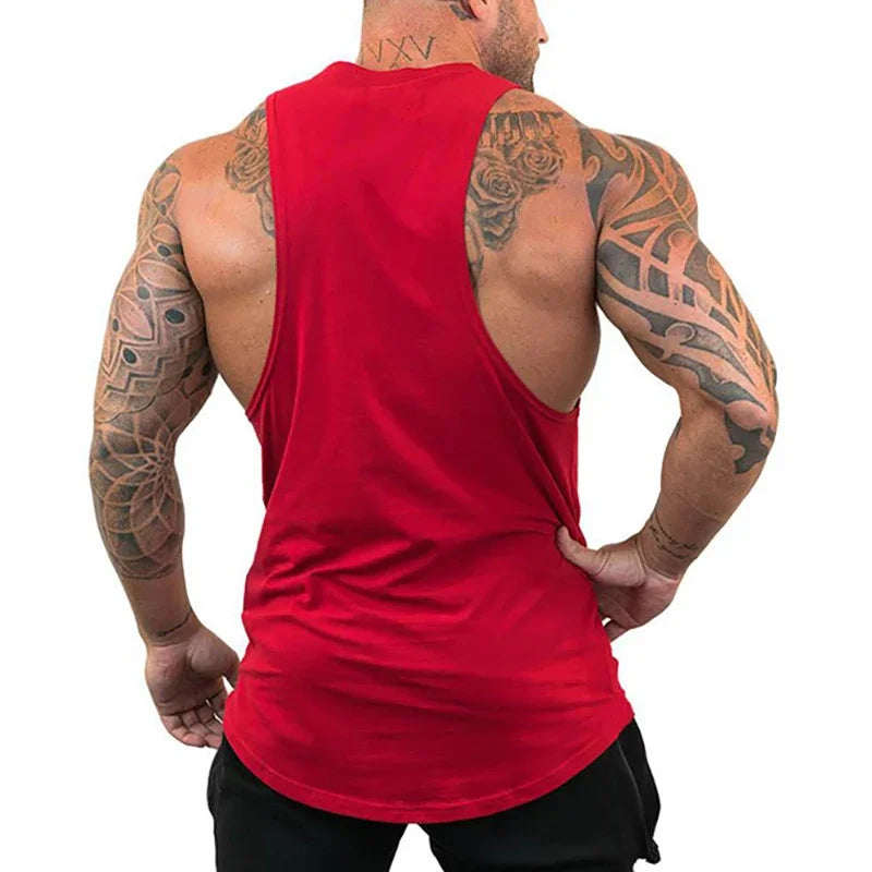 Men's Red Spider Printed Gym Tank Top