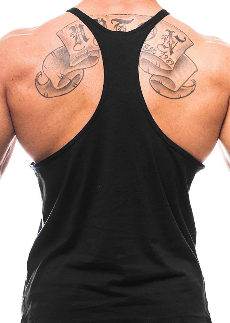 Men's Gym Y-Back Tank Top – Sleeveless Bodybuilding Vest