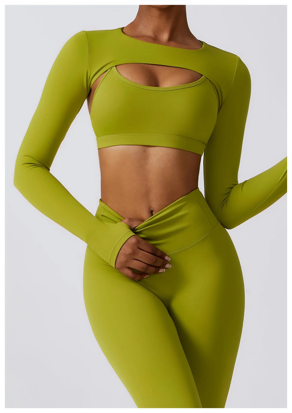 Women's Seamless Yoga Set – Leggings & Crop Top Workout Outfit