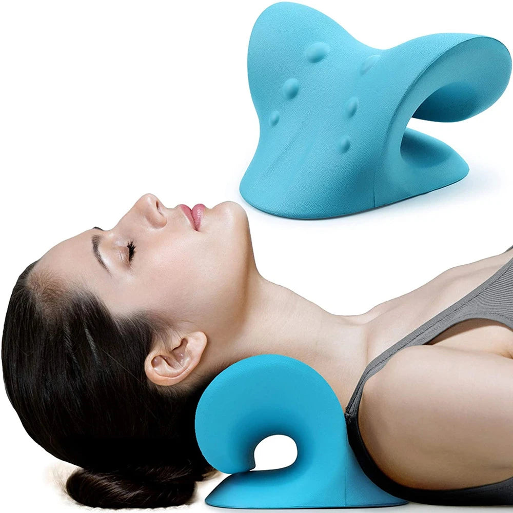 Neck & Shoulder Stretcher – Cervical Traction & Spine Alignment Pillow