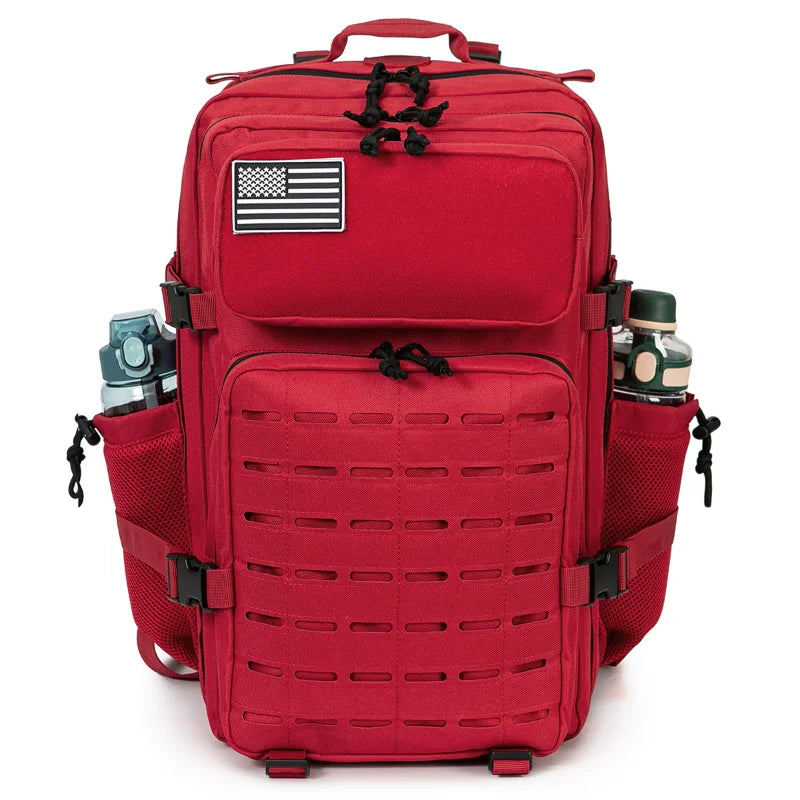 QT&QY 50L Tactical Backpack – MOLLE Survival Rucksack with Bottle Holder