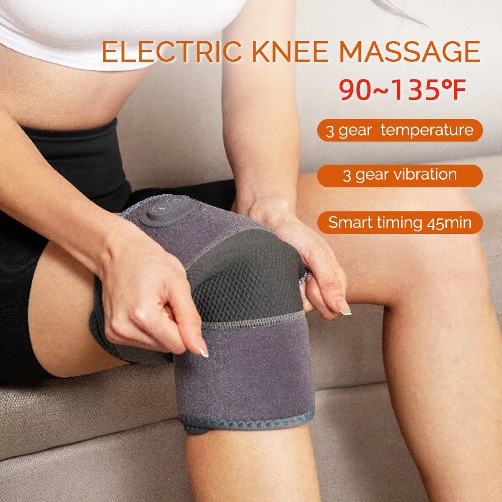 Electric Knee Massager with Vibration & Support