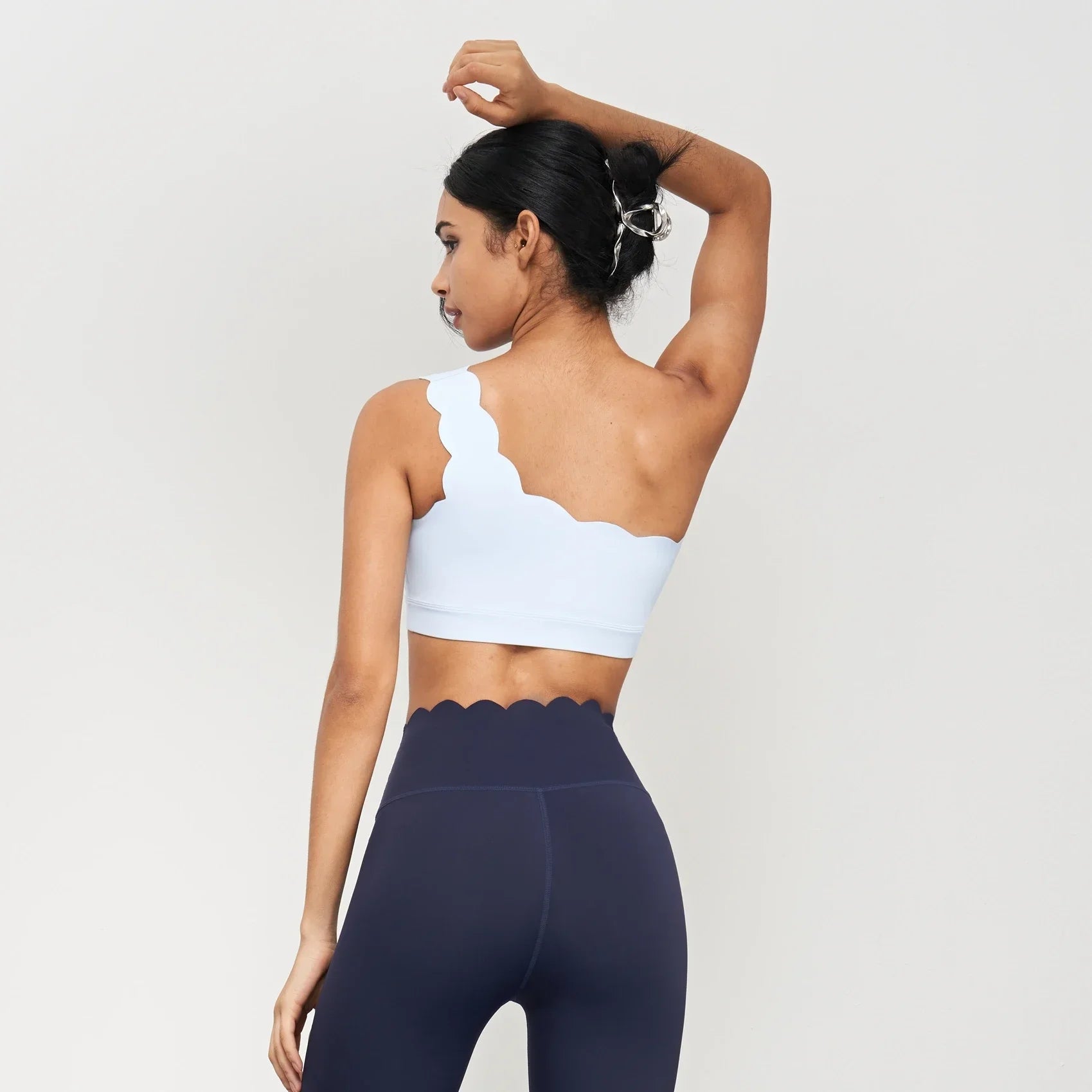 Women's Seamless Lycra Workout Set – Sports Bra, Leggings & Skirt