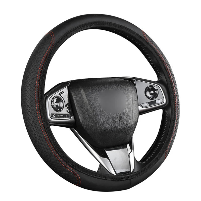 Universal Microfiber Leather Steering Wheel Cover (37-39cm)