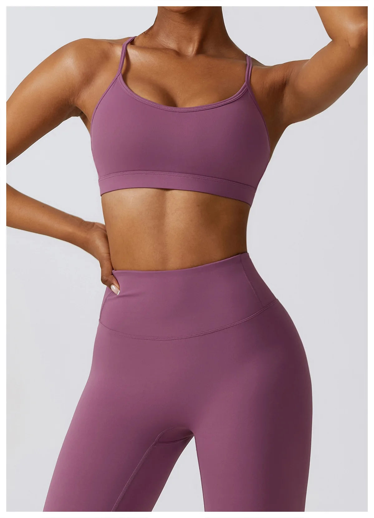 Women's Seamless Yoga Set – Leggings & Crop Top Workout Outfit