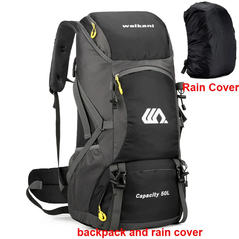 50L Waterproof Travel & Hiking Backpack – Large Capacity