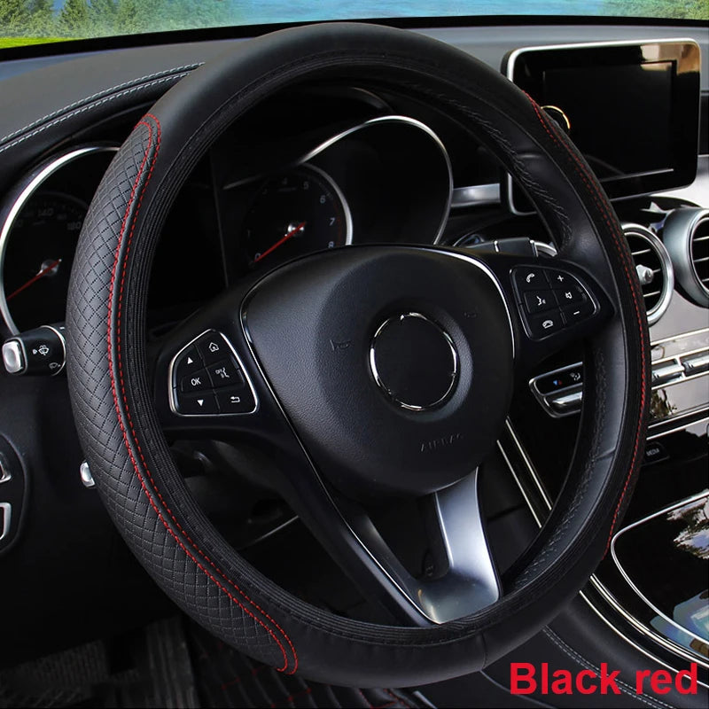 Universal Microfiber Leather Steering Wheel Cover