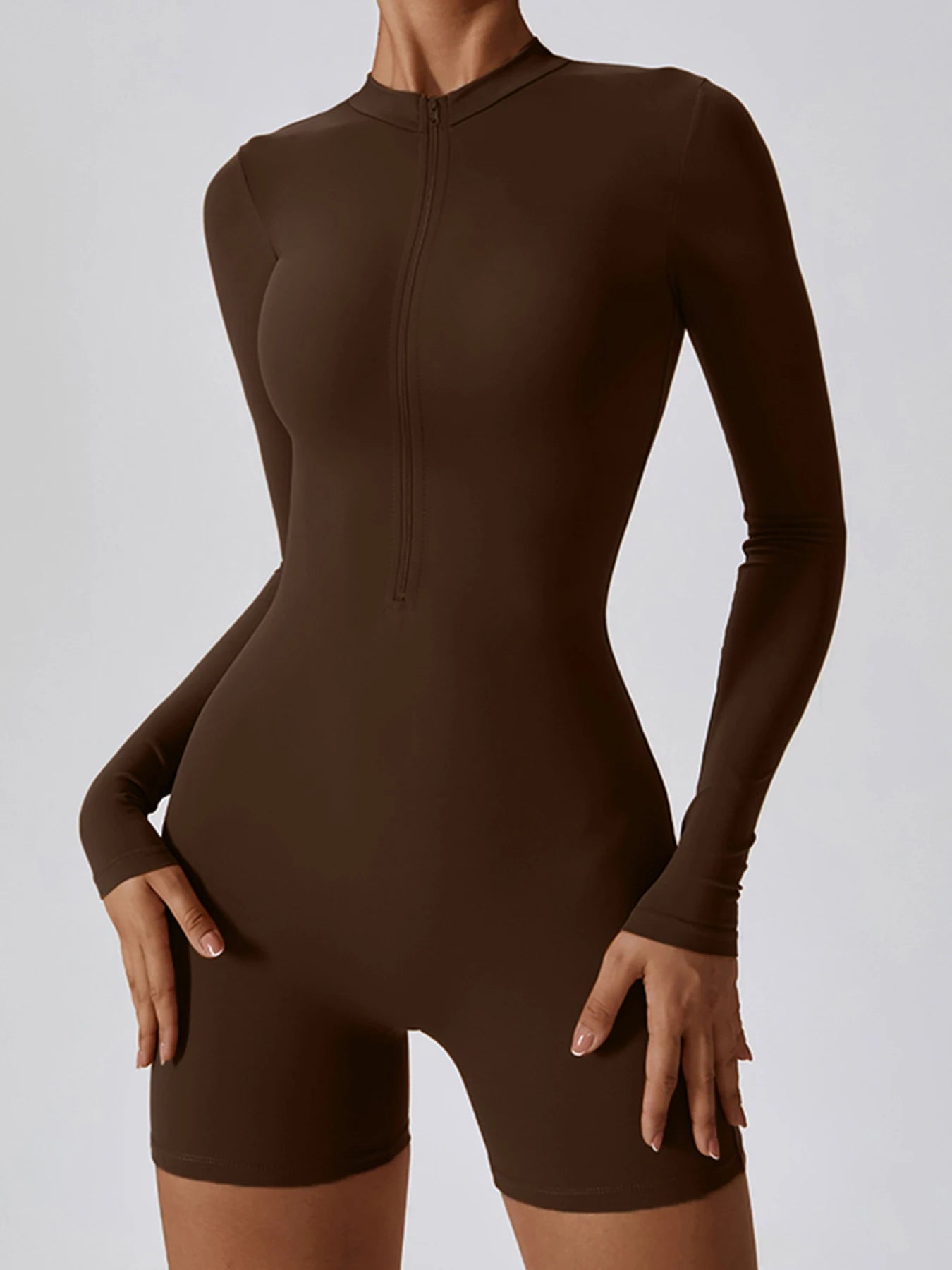Women's Summer Zipper Workout Jumpsuit – Short Sports Tracksuit