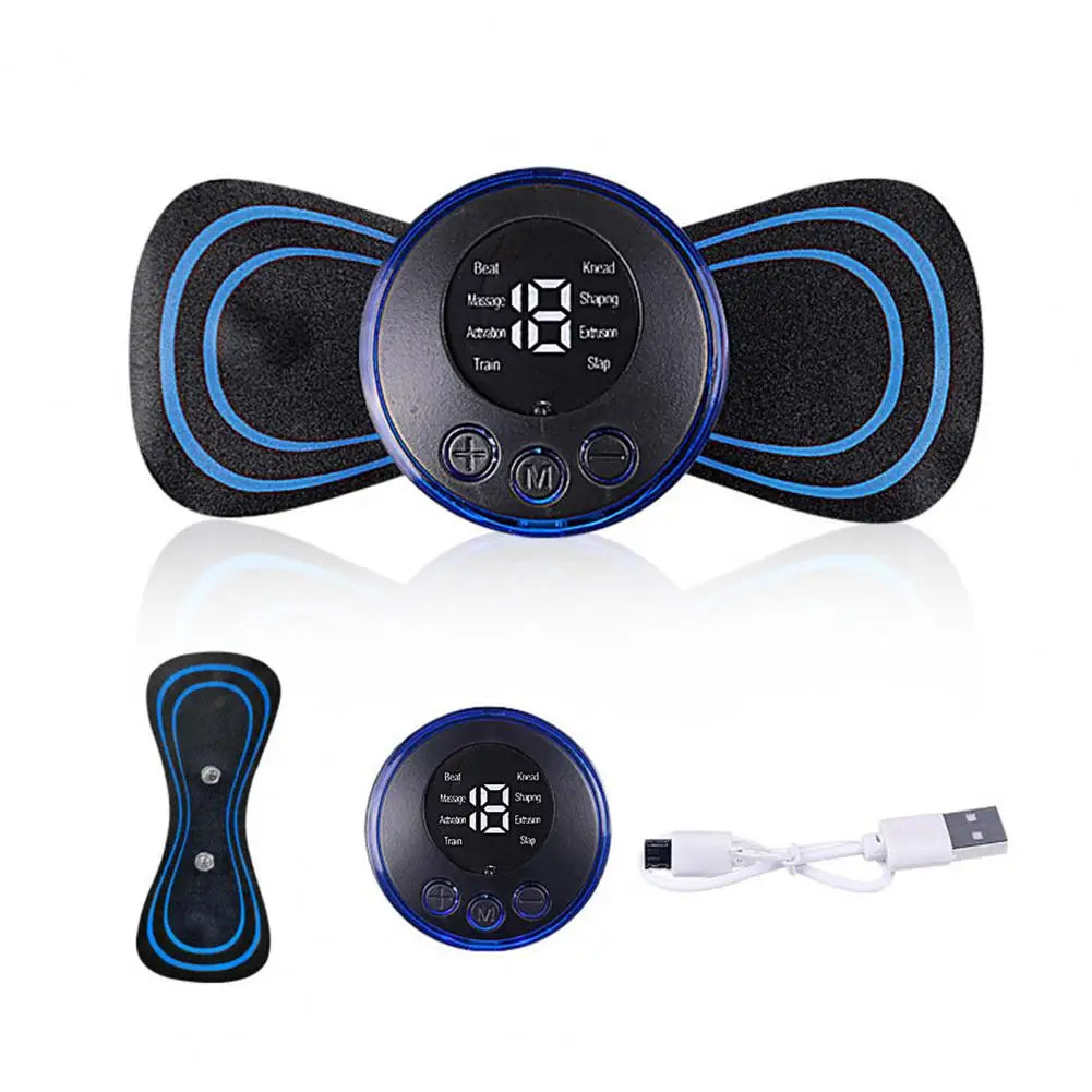 Rechargeable Massager Device Rechargeable Full Body Pain Relief Therapy Device Mini Massager Machine with 8 Modes Physiotherapy