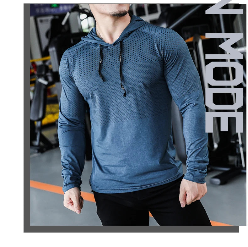 Men's Fitness Tracksuit – Hooded Gym Sweatshirt & Joggers