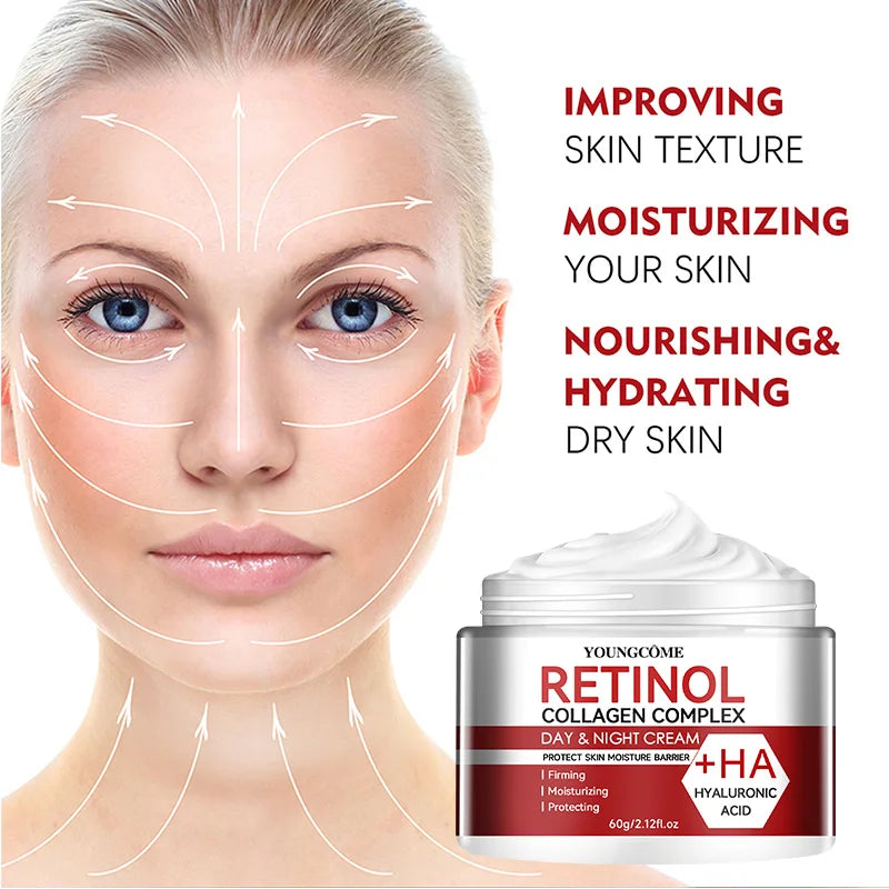 Retinol Collagen Facial Care Moisturizing Cream deeply nourishes  Suitable for dry and rough skin, Aging Face Cream Moisturizing