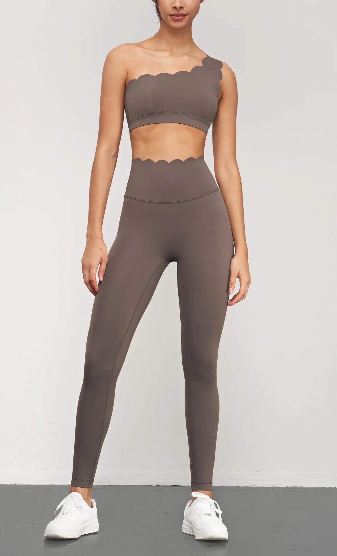 Women's Seamless Lycra Workout Set – Sports Bra, Leggings & Skirt