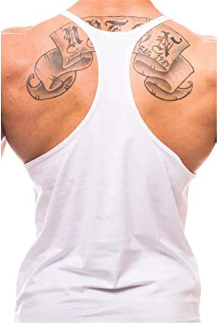 Men's Gym Y-Back Tank Top – Sleeveless Bodybuilding Vest