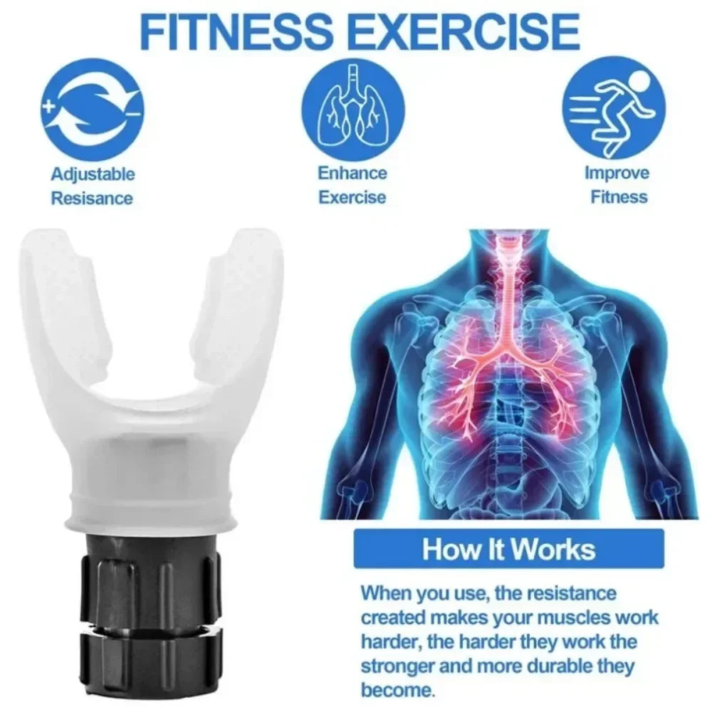 Breathing Exercise for Lungs – Portable Breath Fitness Exerciser Device: