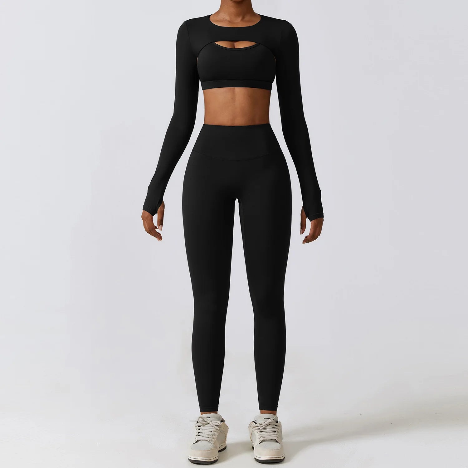 Women's Seamless Yoga Set – Leggings & Crop Top Workout Outfit
