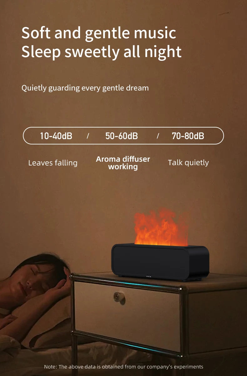 Simulated Flame Aromatherapy Diffuser with Remote Control