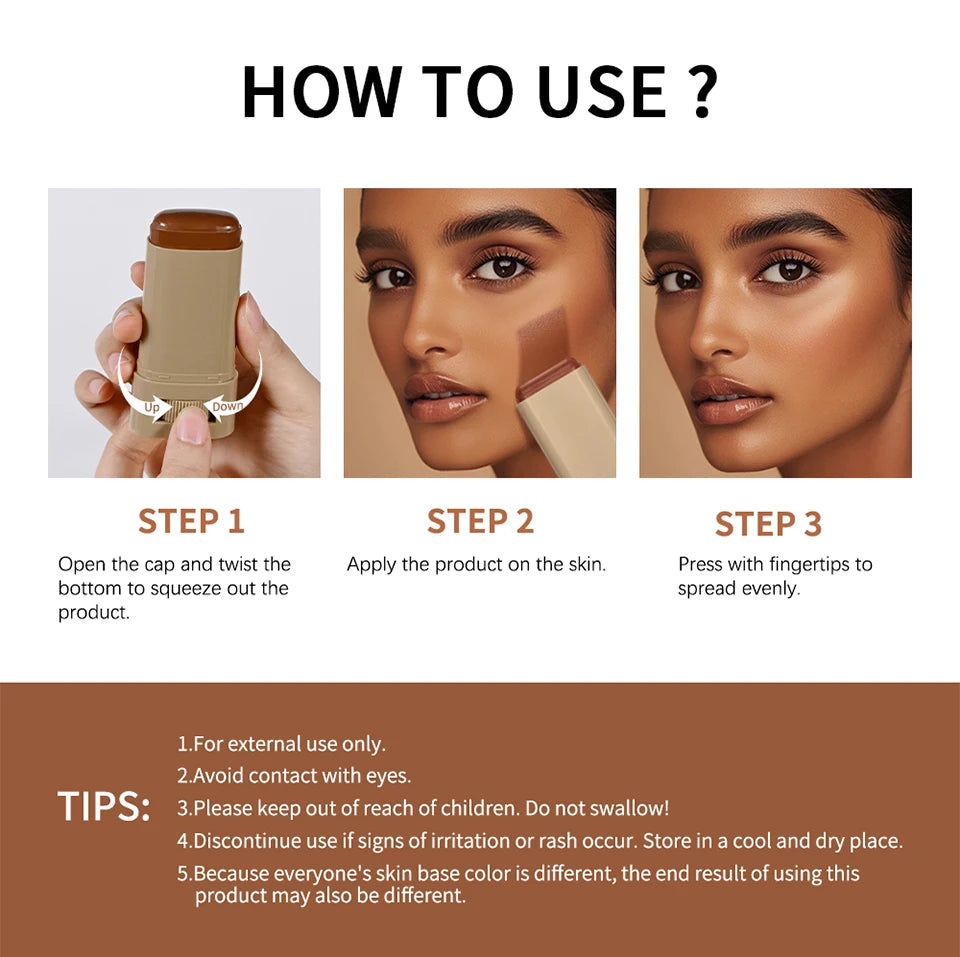 Stick Foundation Balm Serum - Boosted Skin Tint & High Coverage