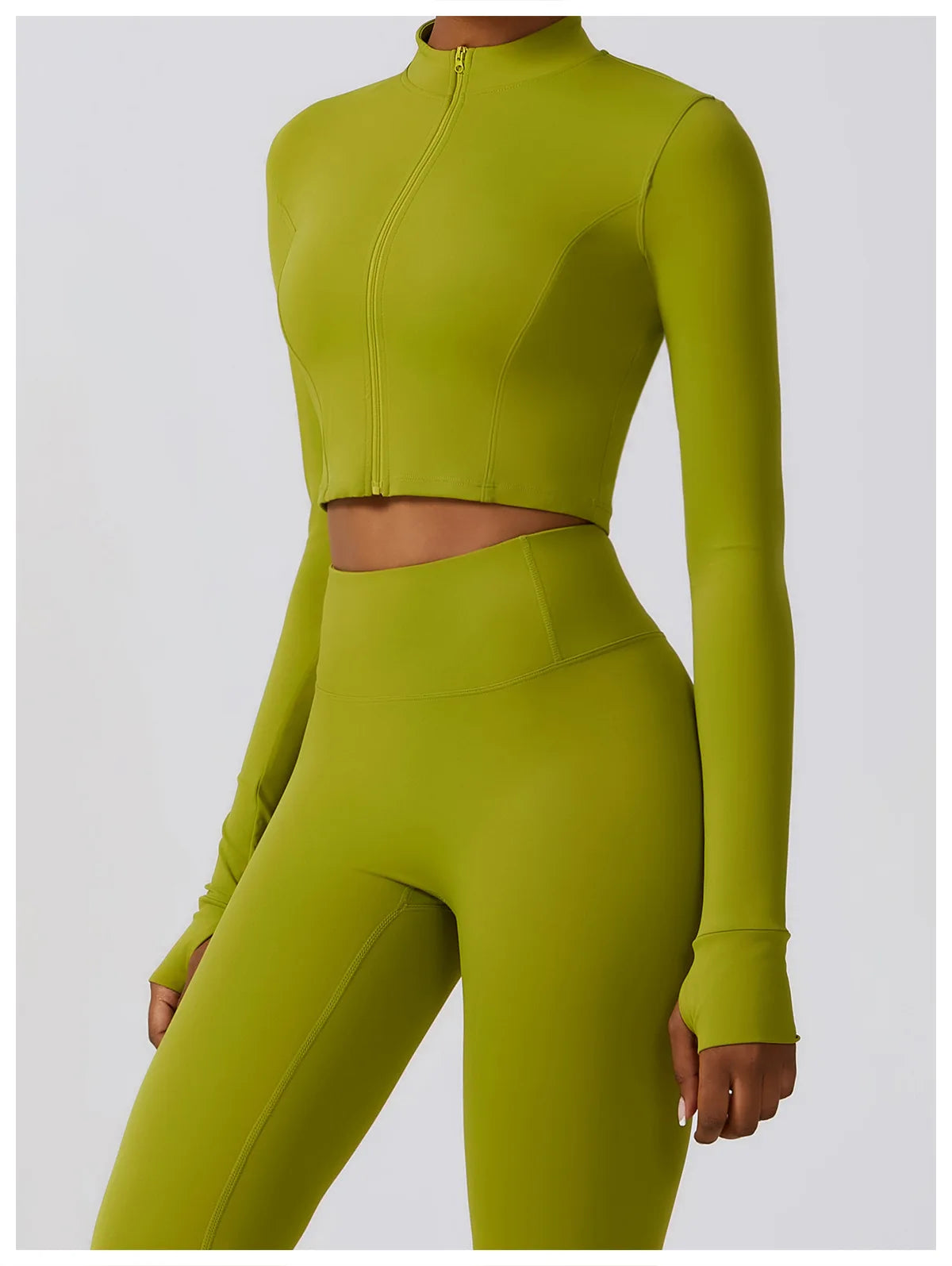 Women's Seamless Yoga Set – Leggings & Crop Top Workout Outfit