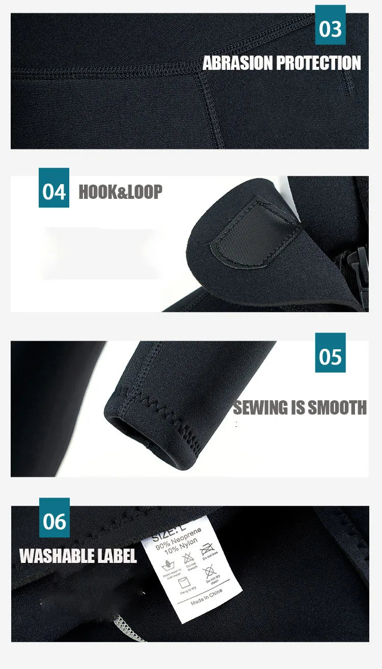 Men's 3MM Neoprene Full Wetsuit for Diving & Surfing