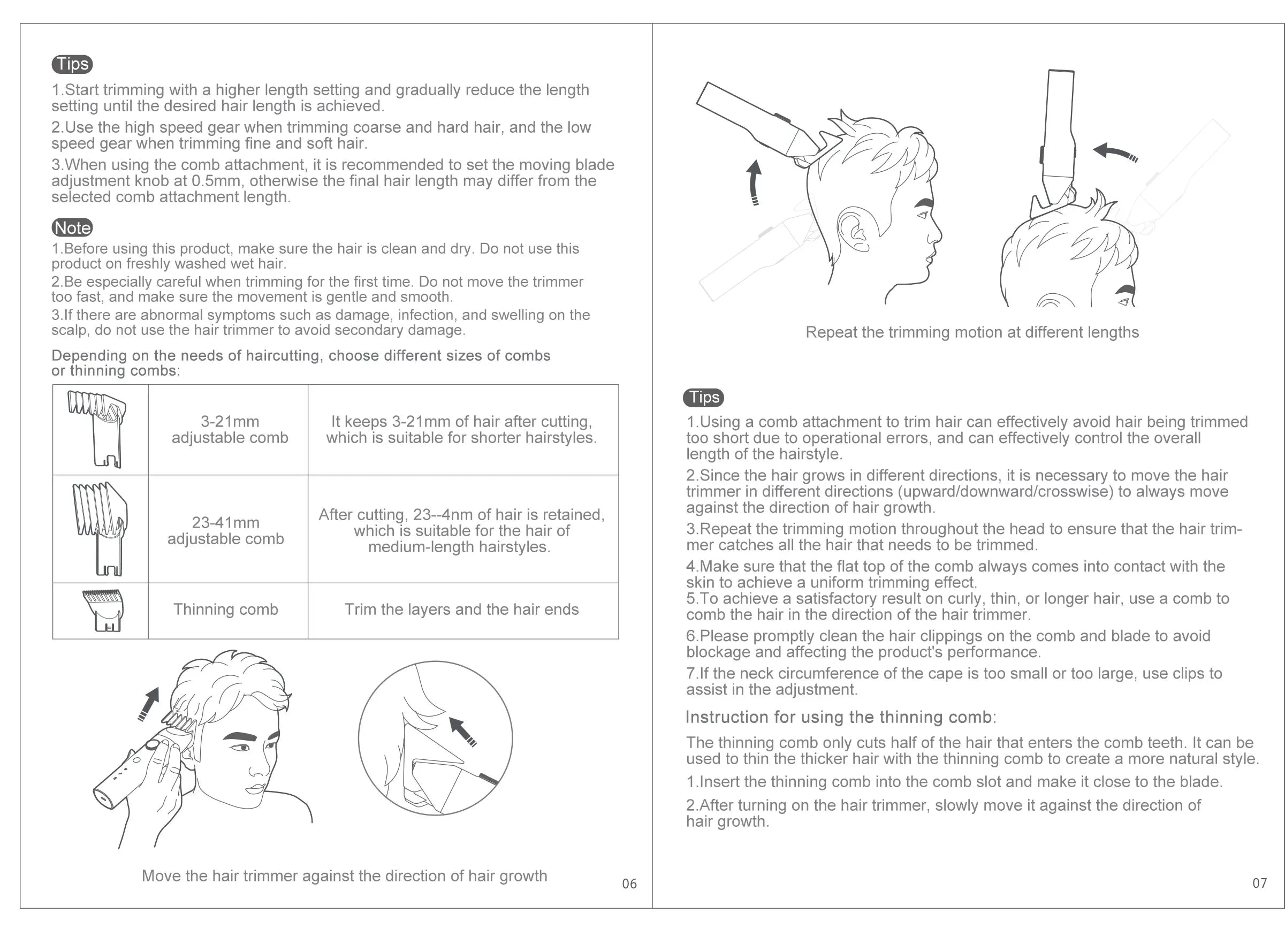 XIAOMI MIJIA Hair Trimmer Machine Hair Clipper1/2 IPX7 Waterproof Professional Cordless Men Electric Hair Cutting Barber Trimmer