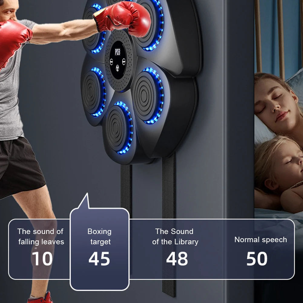 Music Boxing Machine – Adjustable Smart Bluetooth Boxing Wall Target