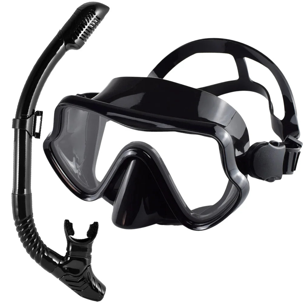 Professional Panoramic Scuba Diving Mask and Snorkel Set for Adults