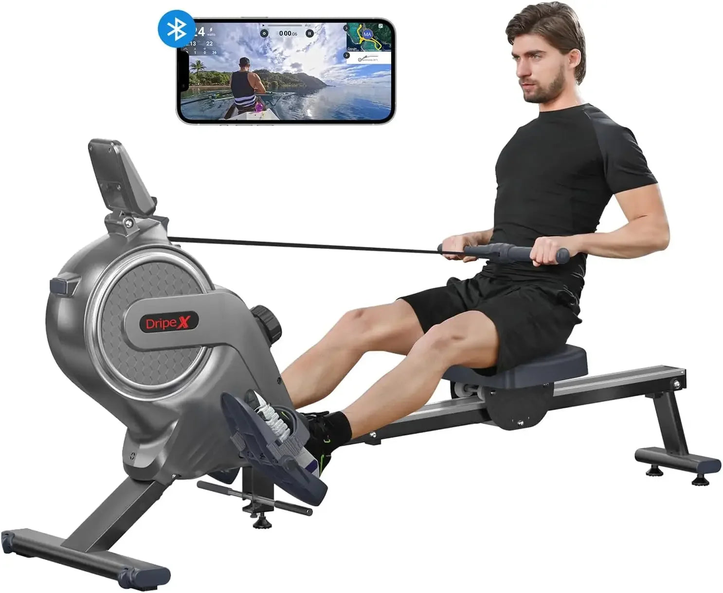 Magnetic Rowing Machine – 16 Resistance Levels, Max 350LBS