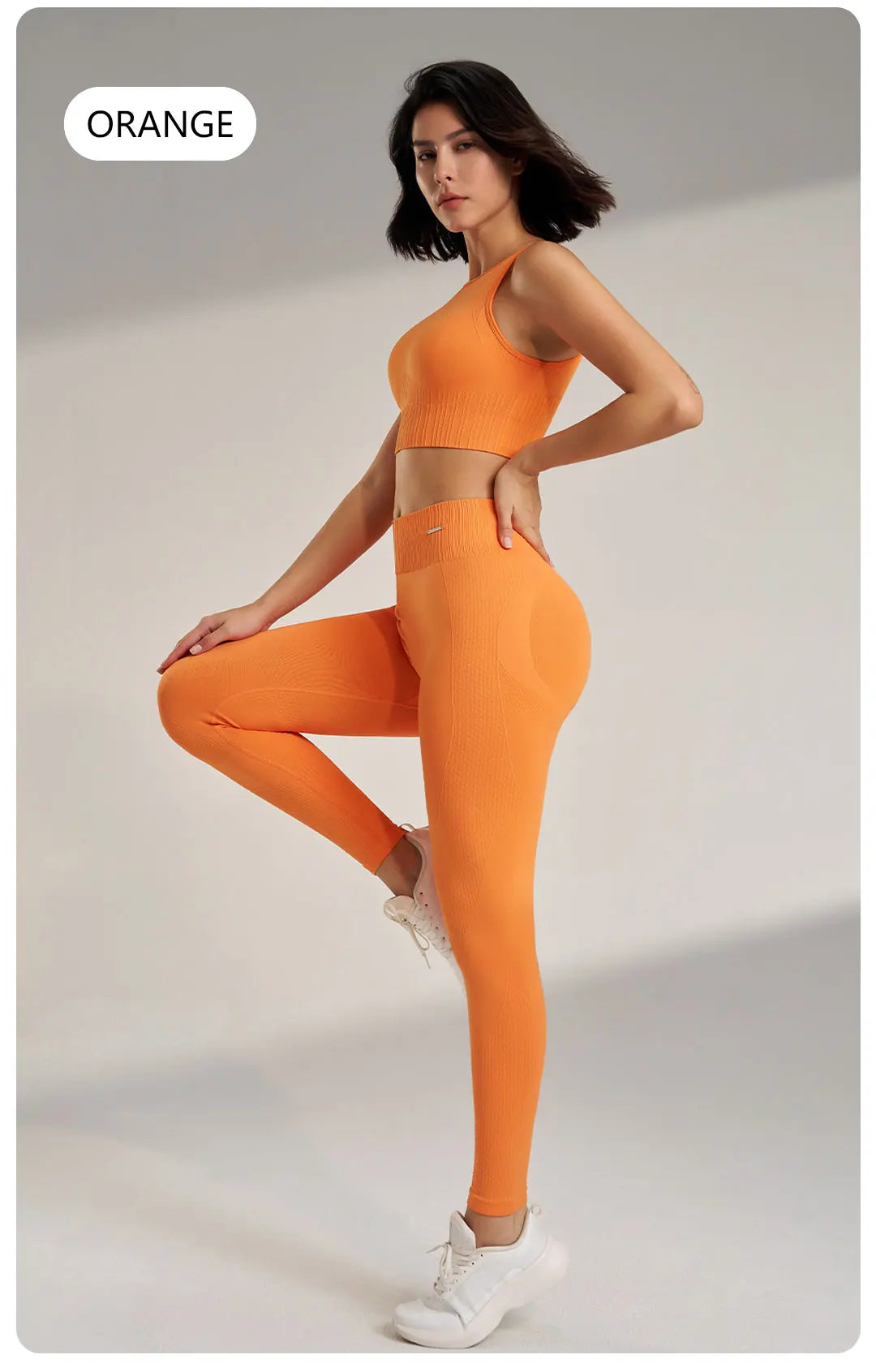 Women's Seamless Yoga Set – High-Waisted Leggings & Top