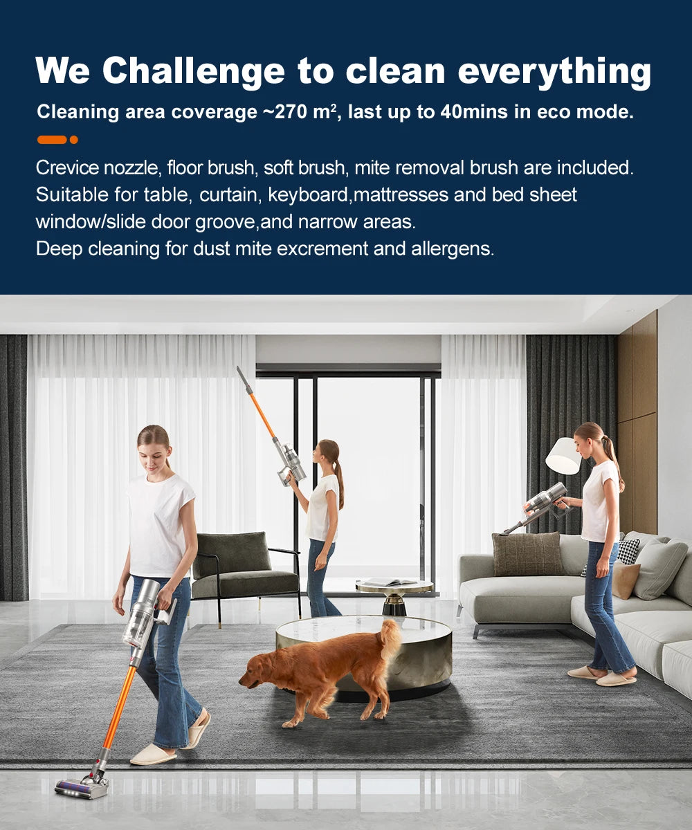 ABIR VC205 SmartForce™ Cordless Vacuum – 27000PA with Touch Display