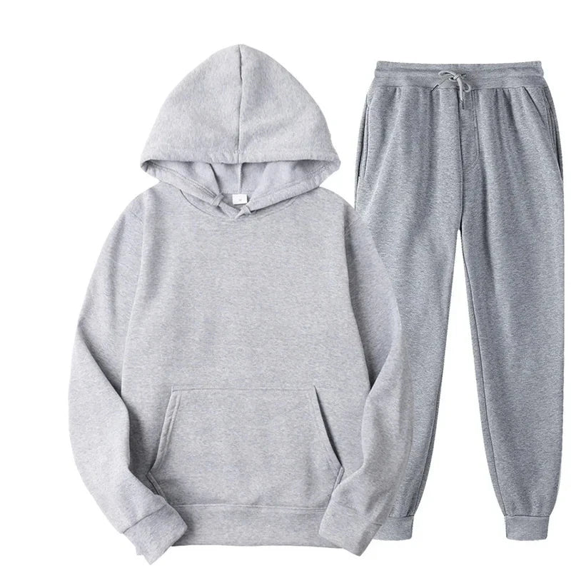 Men's & Women's Fleece Tracksuit – 2-Piece Hoodie & Jogger Set