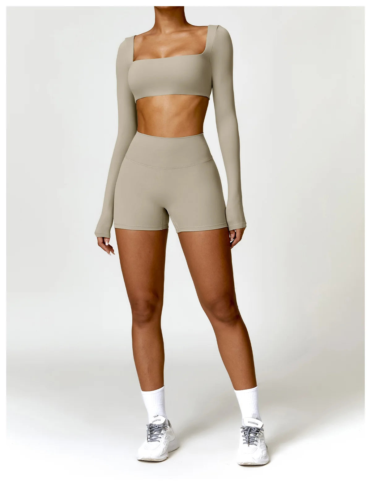Women's 2PCS Quick-Dry Yoga Set – Long Sleeve Sports Shirt & Leggings