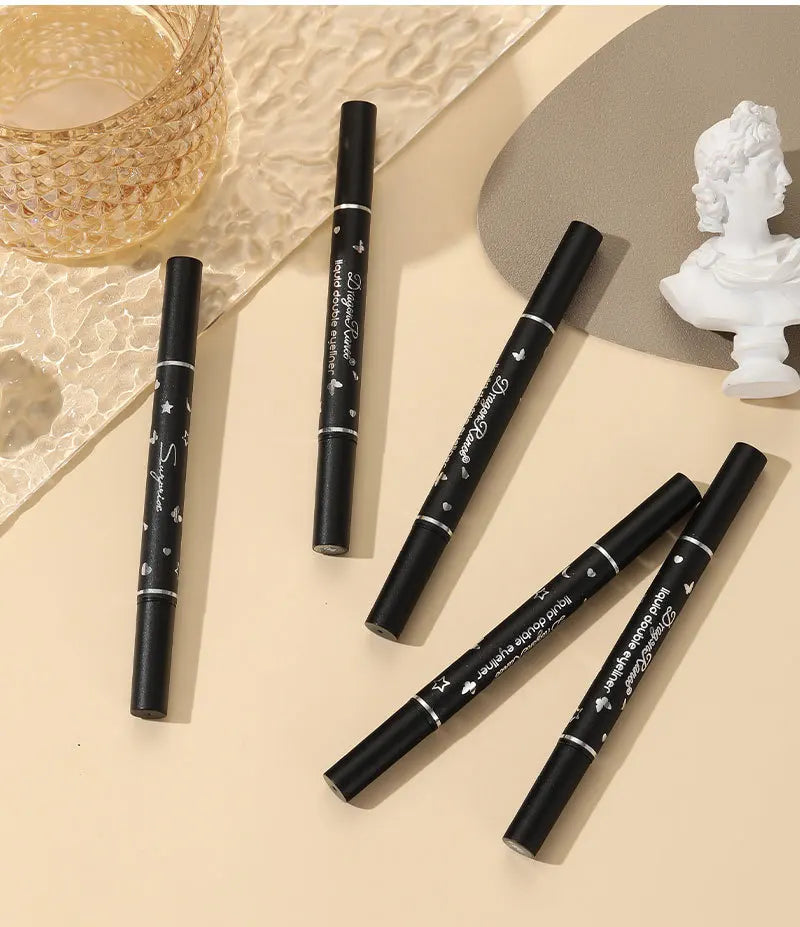 2-in-1 Butterfly & Star Stamp Eyeliner Pen – Waterproof & Long-Lasting