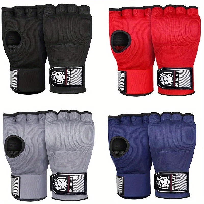 MMA Half-Finger Gel Boxing Gloves with Wrist Strap