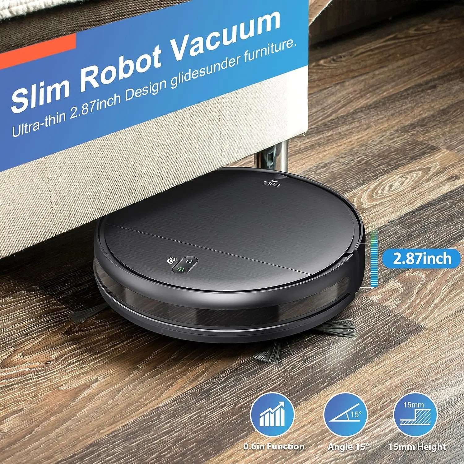 GOOVI 6000Pa Robot Vacuum Cleaner – App-Controlled with Wet Mopping & Auto Charging