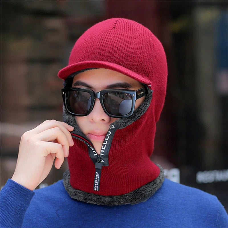 Men's Winter Warm Wool Hat with Ear Protection: