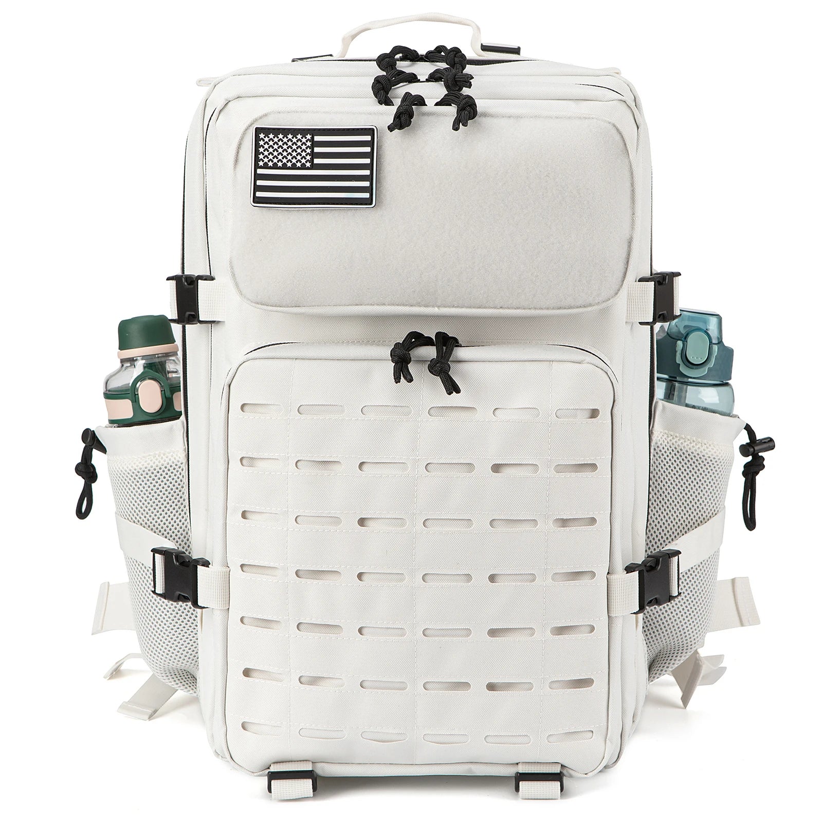 QT&QY 50L Tactical Backpack – MOLLE Survival Rucksack with Bottle Holder