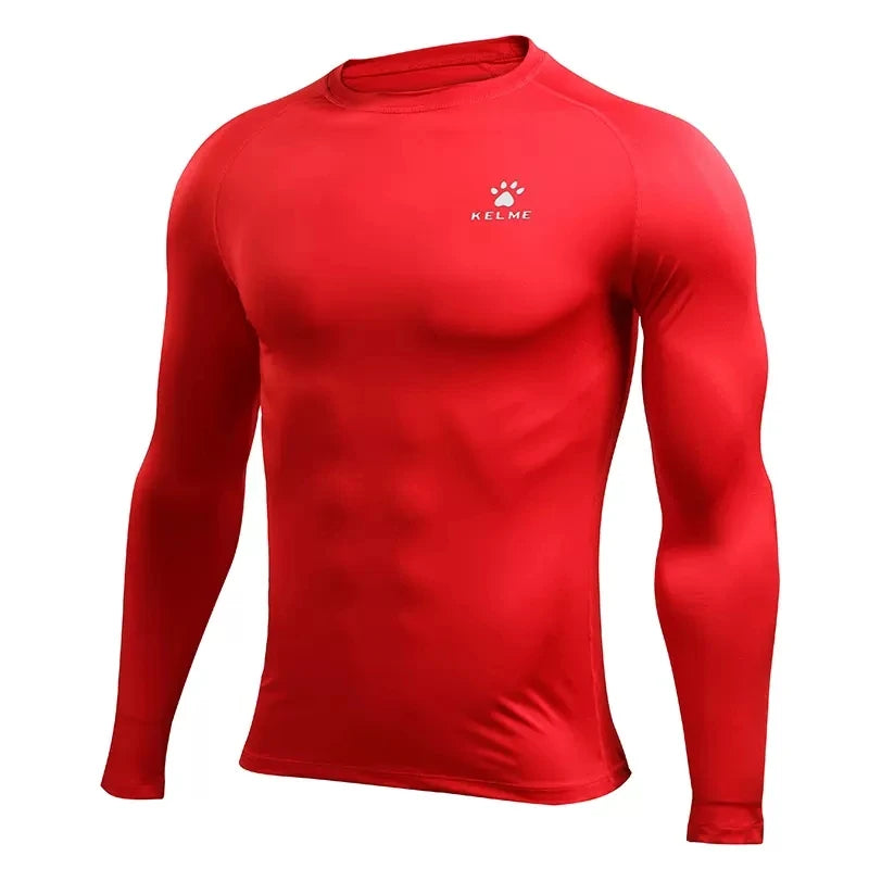 : KELME Men's Long-Sleeve Compression Workout Shirt