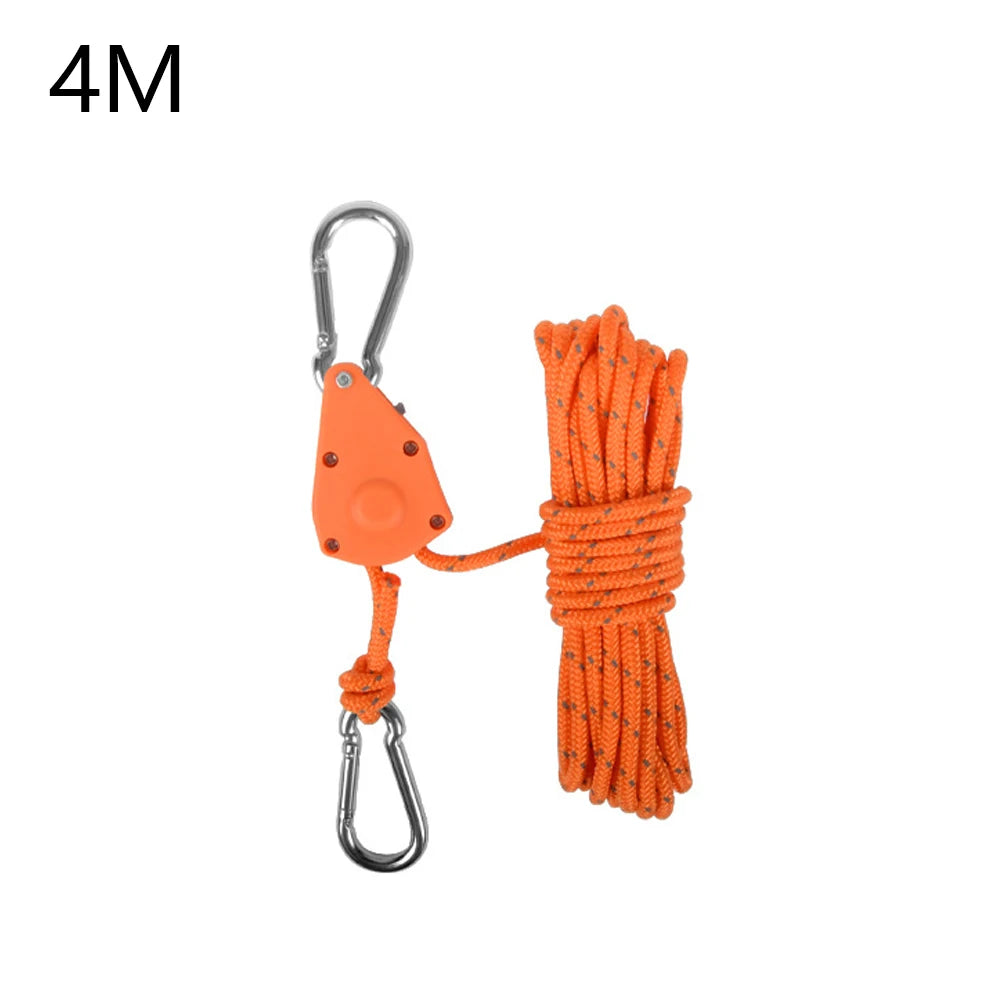 1pc 4M Camping Rope – Quick Setup Adjustable Guy Lines for Tent & Outdoor Gear