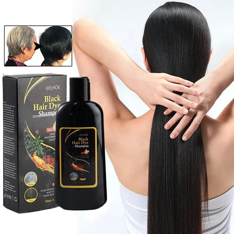 100ml Natural Herbal Hair Dye Shampoo 3 in 1 Hair C 100ml Natural Herbal Hair Dye Shampoo – 3-in-1 Grey Coverageolor Shampoo for Gary Hair Dark Brown Black And Women Men Grey Coverage 2024