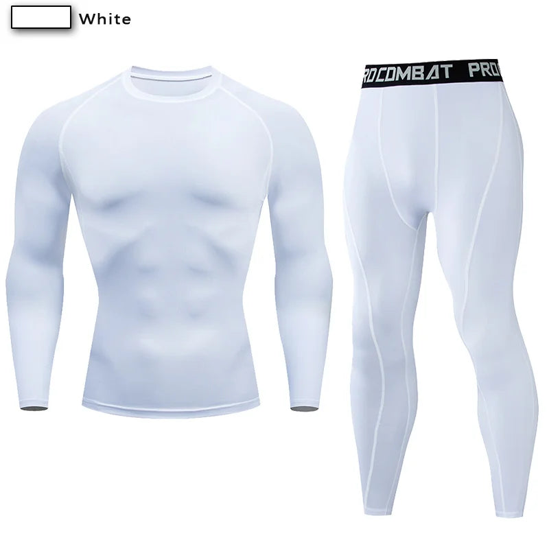 2PCS Men's Compression Sportswear Set – Gym & Fitness Tracksuit