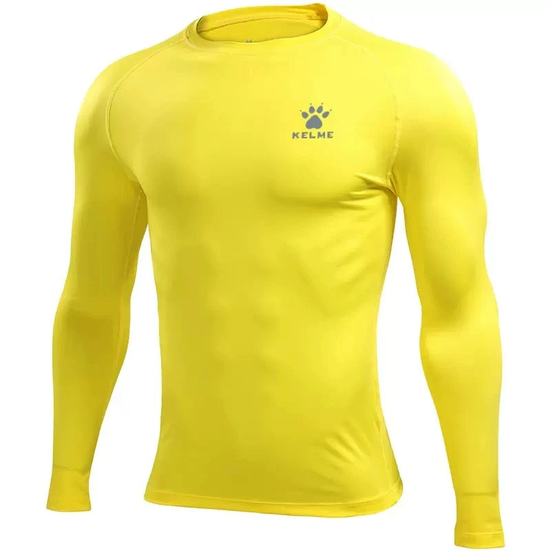 : KELME Men's Long-Sleeve Compression Workout Shirt