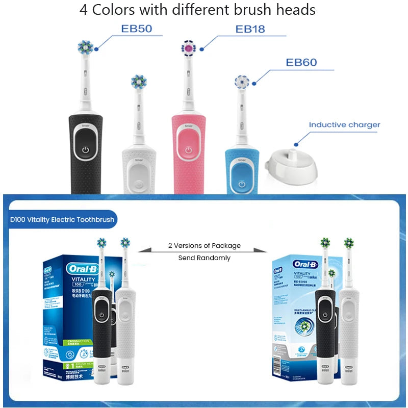 Oral-B D100 Electric Toothbrush – Vitality Cleaning