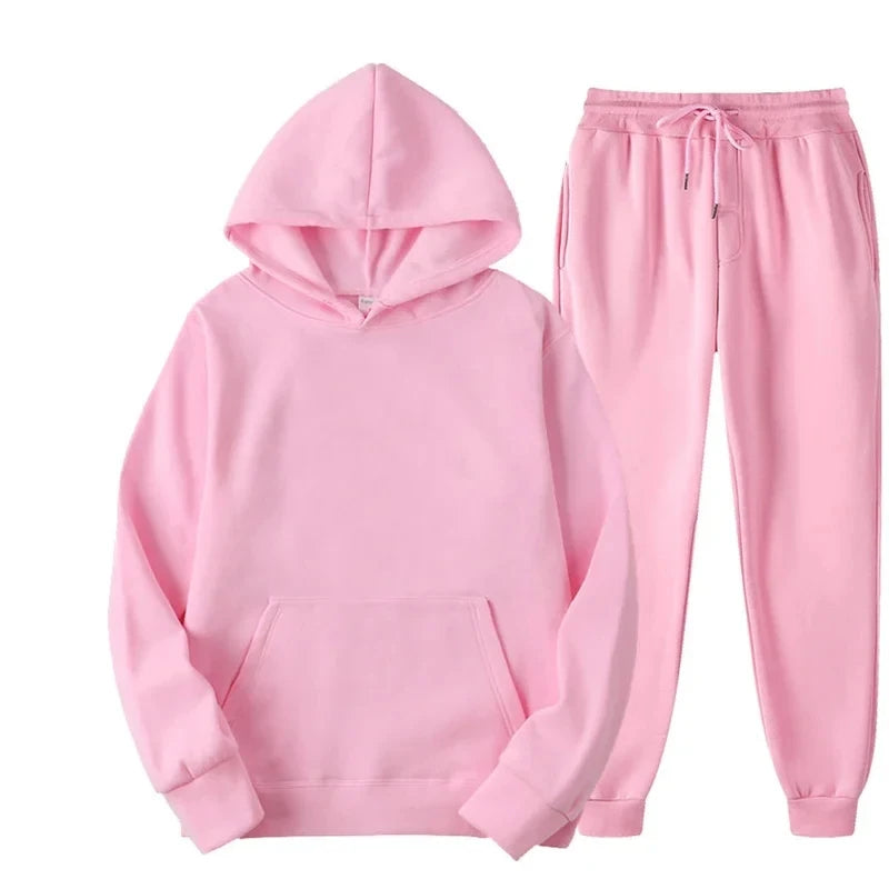 Men's & Women's Fleece Tracksuit – 2-Piece Hoodie & Jogger Set