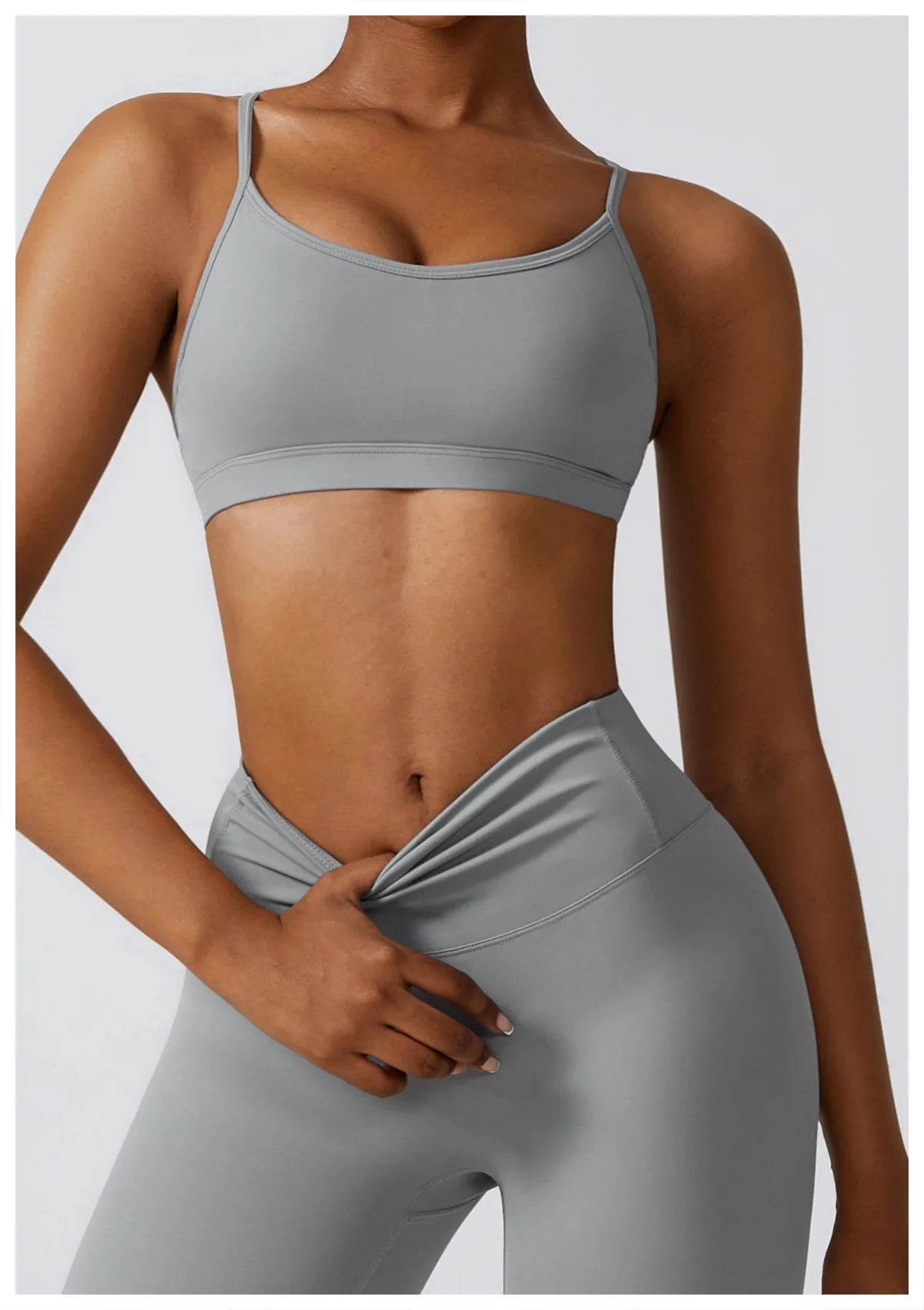 Women's Seamless Yoga Set – Leggings & Crop Top Workout Outfit