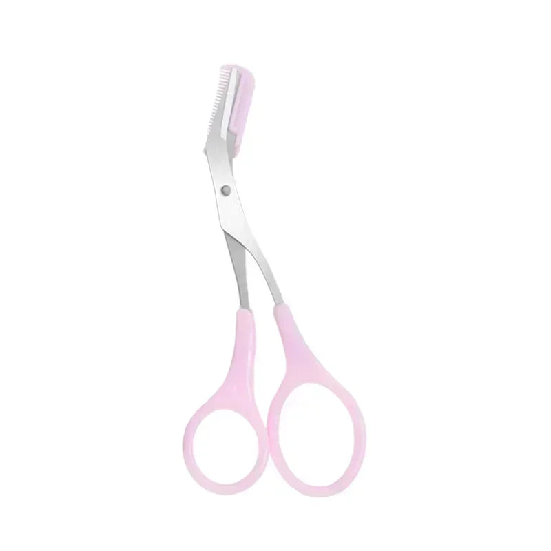 Eyebrow Trimmer Scissors with Comb – Stainless Steel Beauty Tool for Women