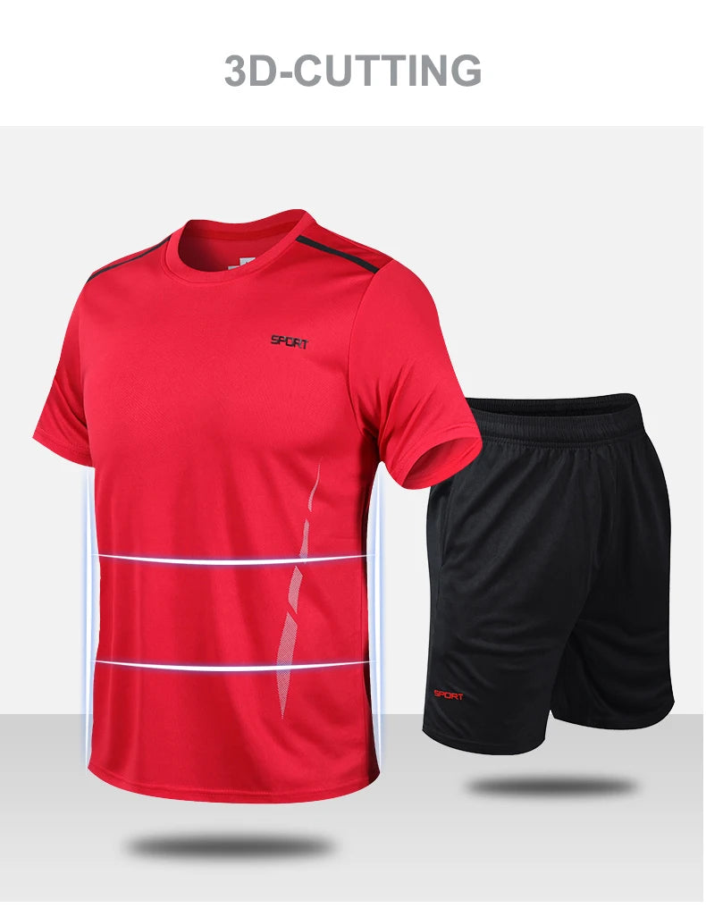 CHRLCK Men's Quick-Dry Running Set – Breathable Fitness Suit
